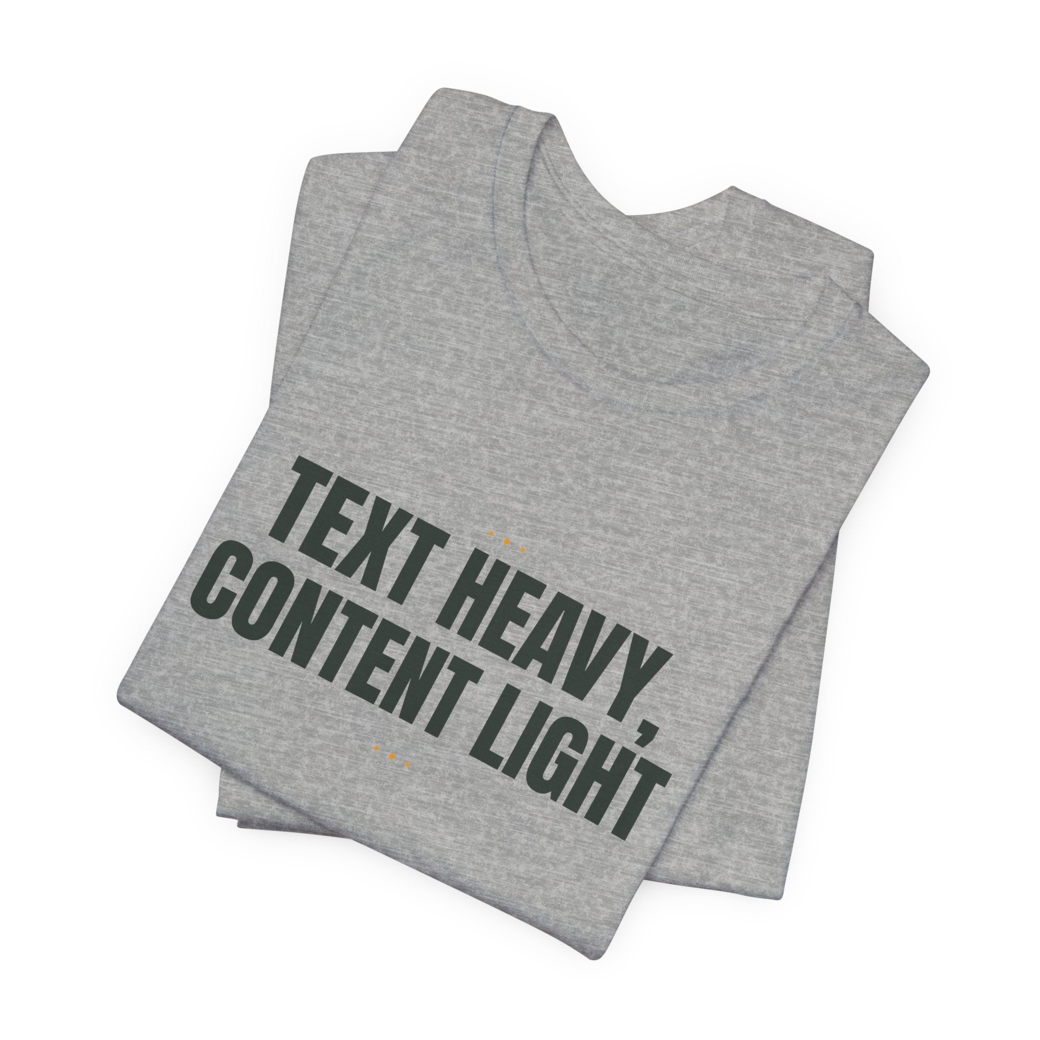 Text heavy, content light