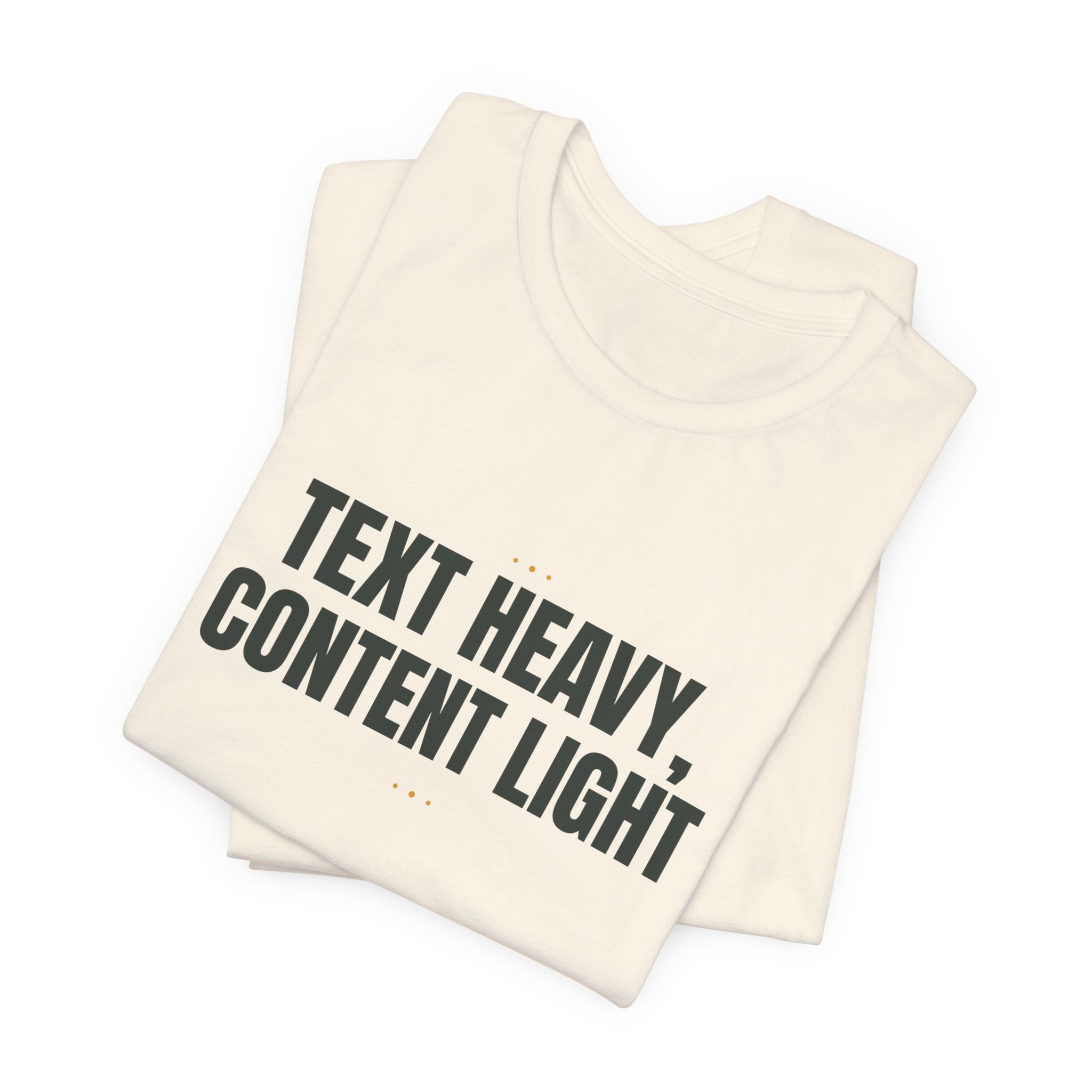 Text heavy, content light