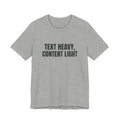 Text heavy, content light