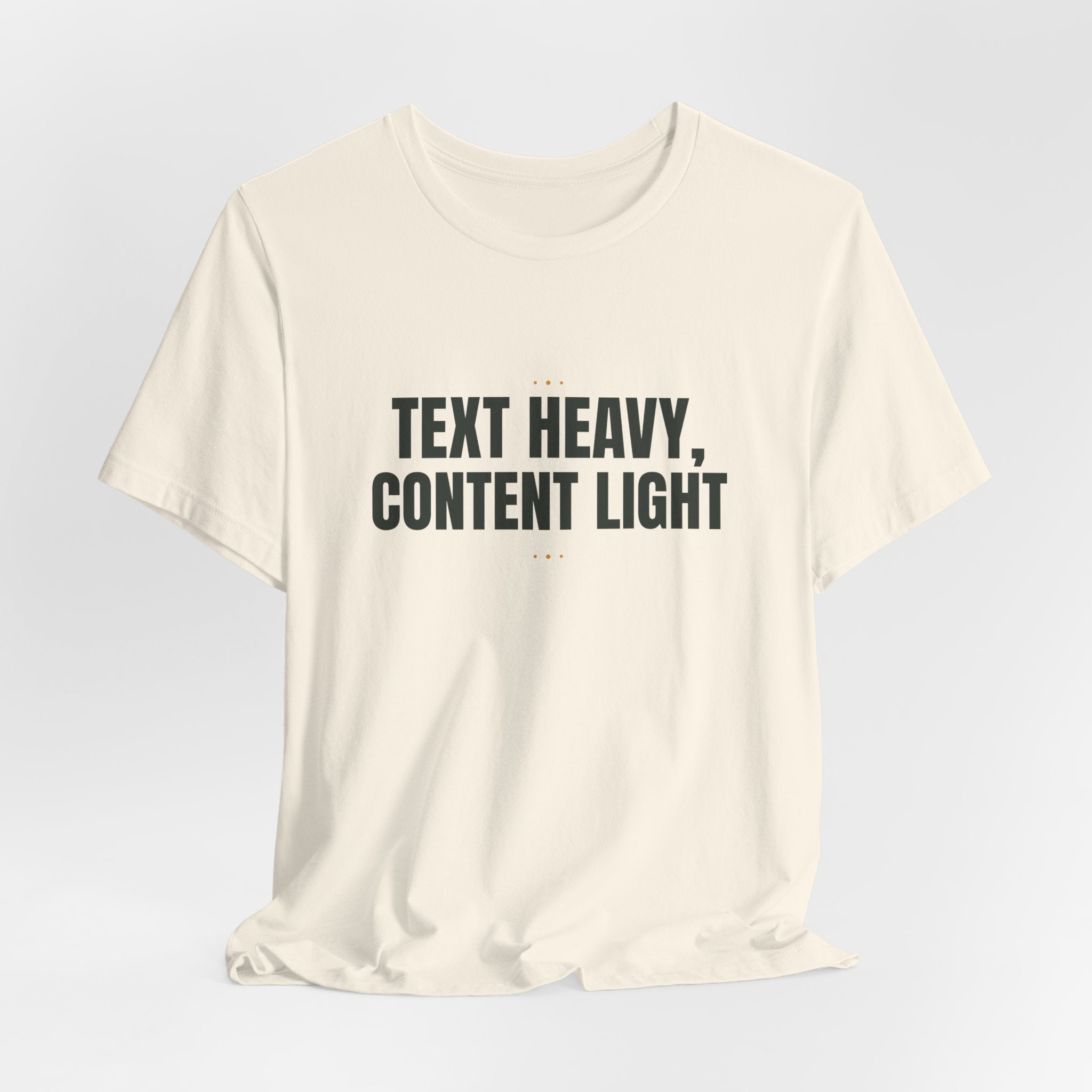 Text heavy, content light